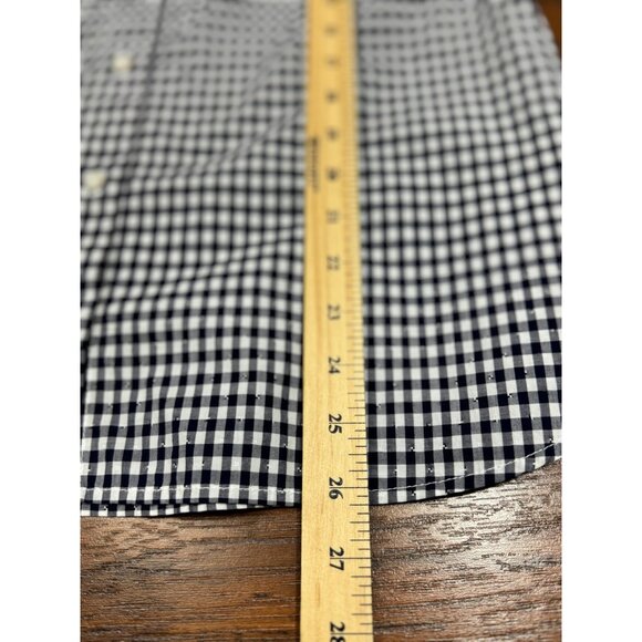 NEW Tommy Hilfiger Womens Navy White Gingham Button Down Shirt Blouse Top Size M - Picture 14 of 14